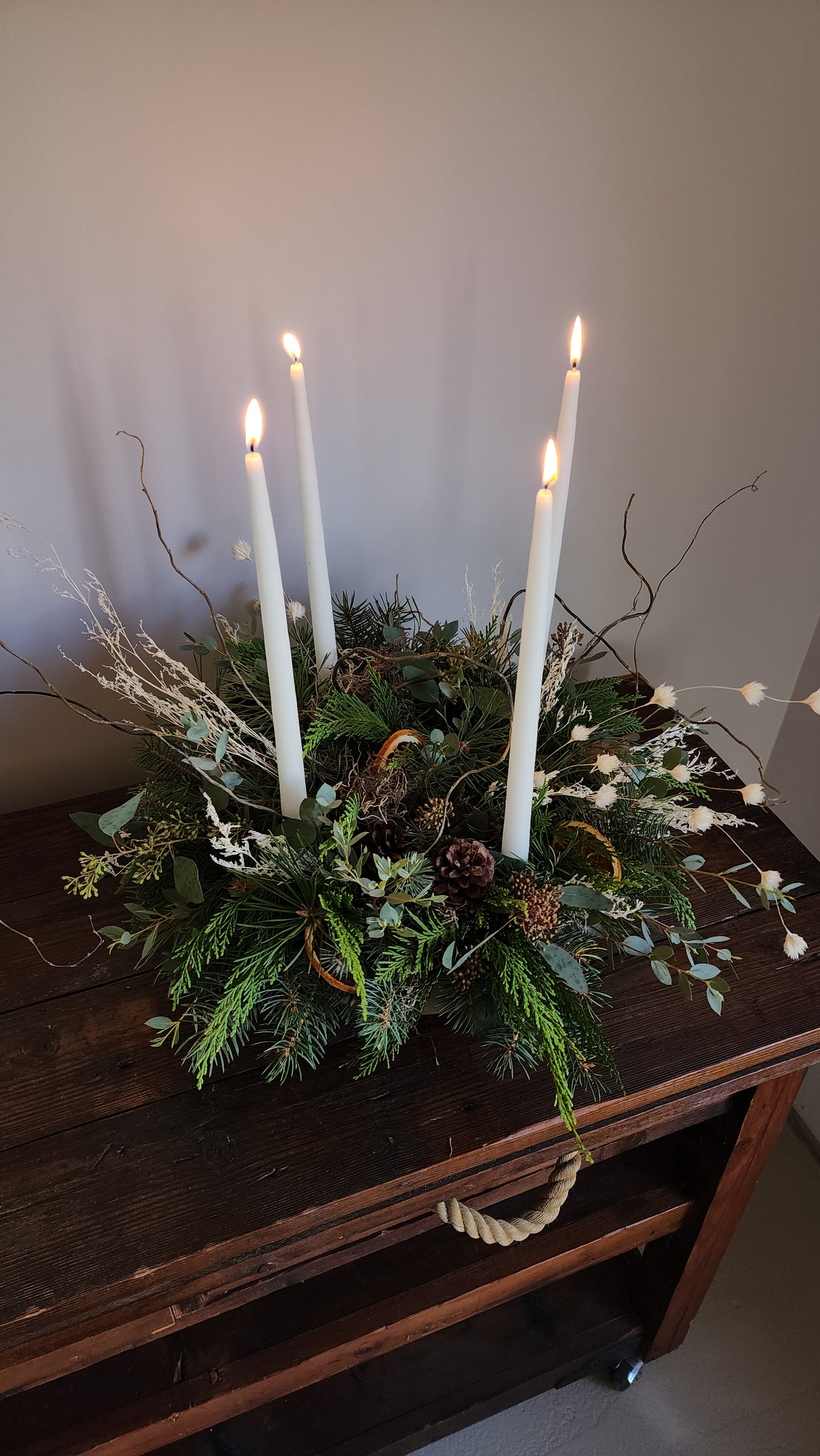 Holiday Candle Bowl Centerpiece