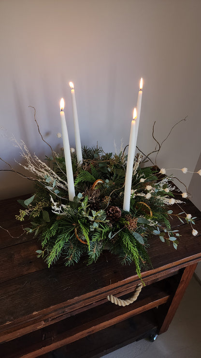 Holiday Candle Centerpiece